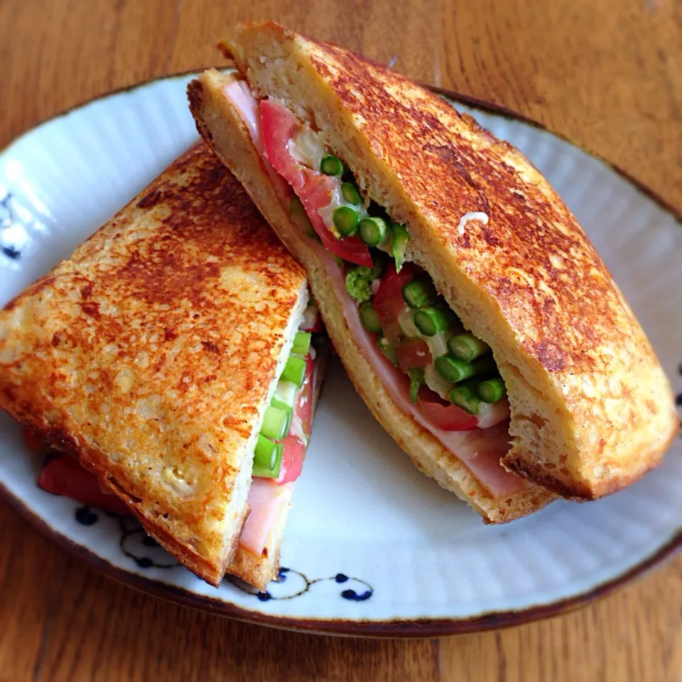 カンパーニュのフレトー（チーズ味）でホットサンドブランチ|Ryokoさん