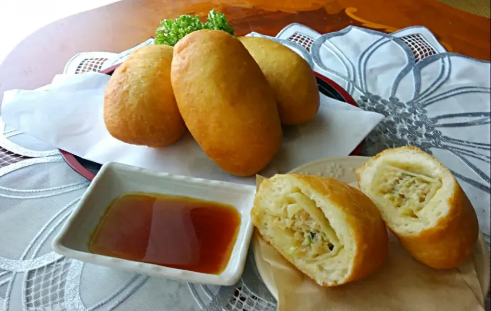 ピロシキ風の餃子パン💦…小ぶりで可愛い＾＾～|*ママちゃん*さん