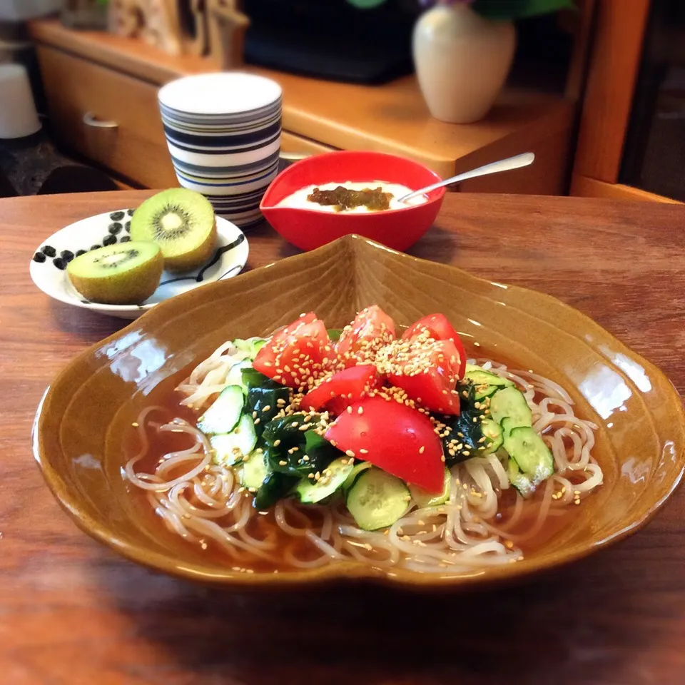 盛岡冷麺で わかめトマト冷麺 2016.7.2|キラ姫さん