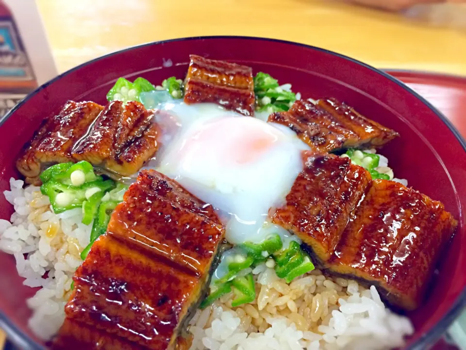 Snapdishの料理写真:池田湖温玉ウナギ丼|立呑 のんさん