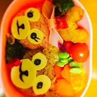 Snapdishの料理写真:幼稚園最後のお弁当‼︎大好きなシェリーちゃんと一緒に(๑′ᴗ‵๑)|クルミさん