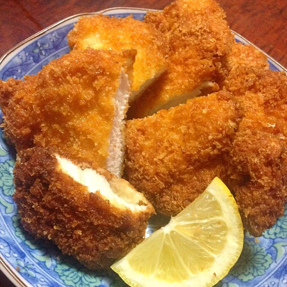 ムネ肉でチキンカツ。|レモンさん