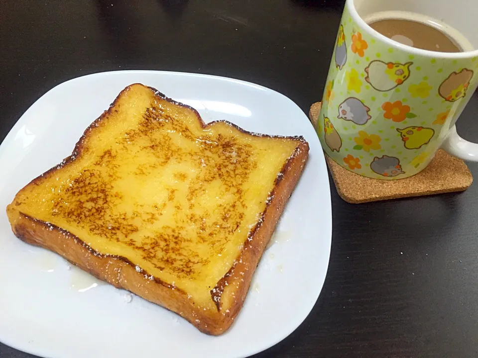 Snapdishの料理写真:朝ごはん・おやつにぴったりなフレンチトーストです∑d(・⊝・)|ひよろさん