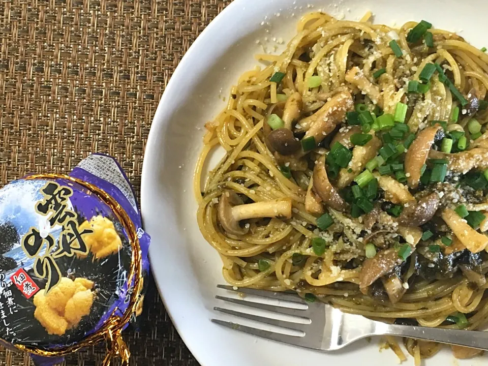 海苔佃煮のスパゲティ|しげさんさん