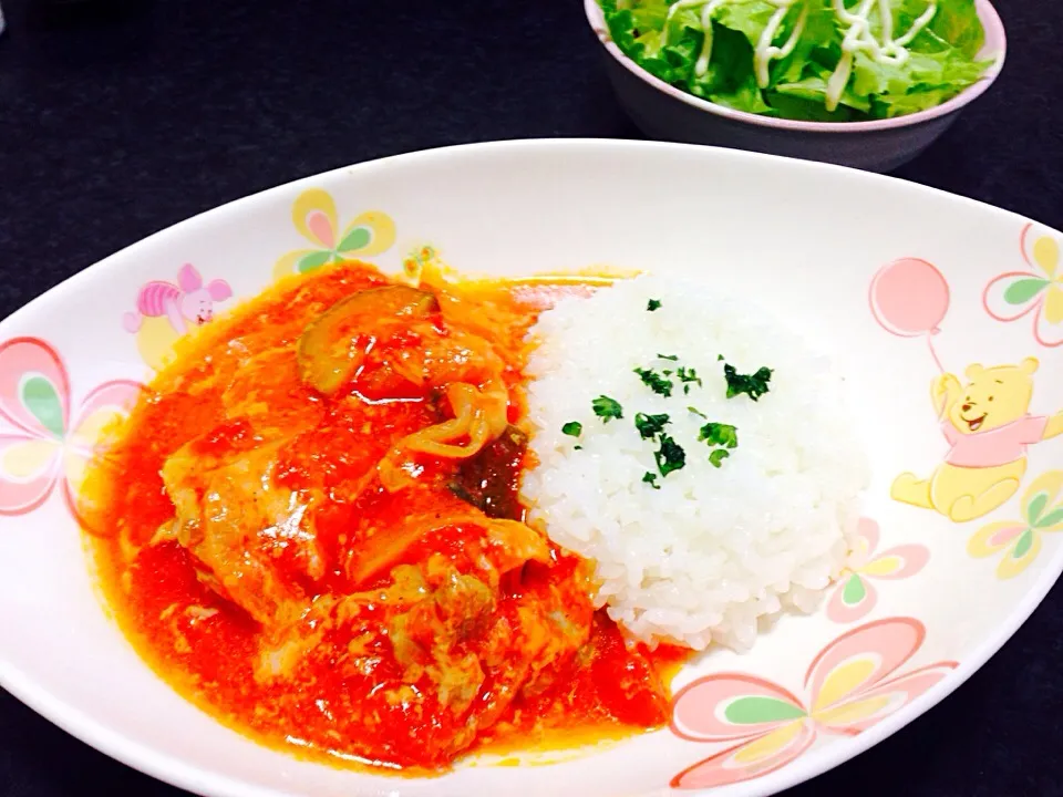 晩御飯〜チキンのトマト煮込み〜|yuuさん