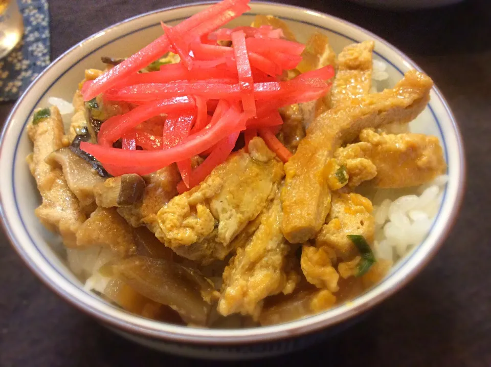 油揚げ親子丼😋|アライさんさん