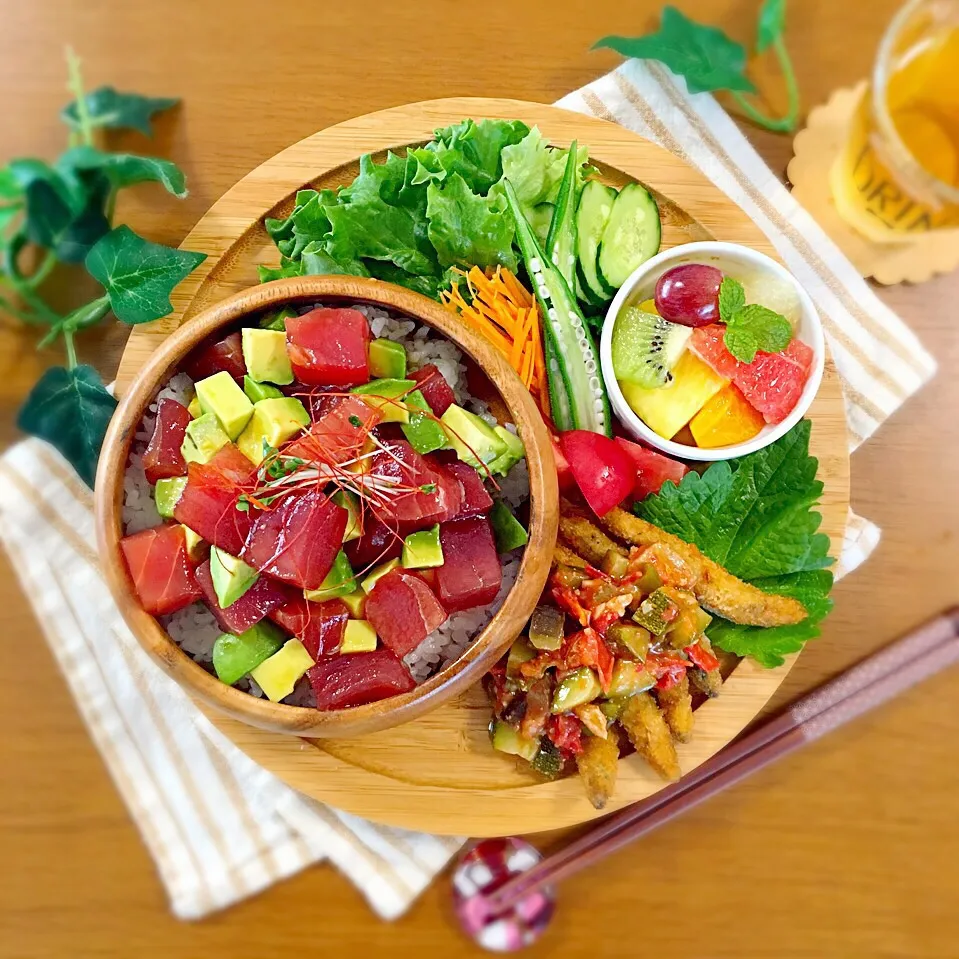 アヒポキ丼❤️🐟|むぎママさん