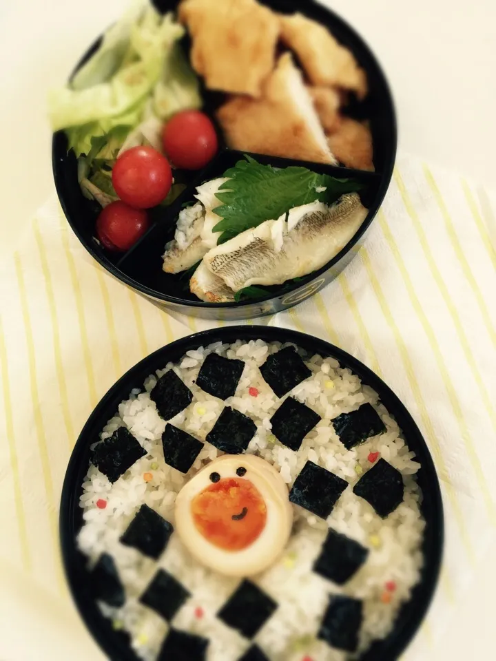 Snapdishの料理写真:2016.7.4 
高1息子のお弁当|ともとも♫さん