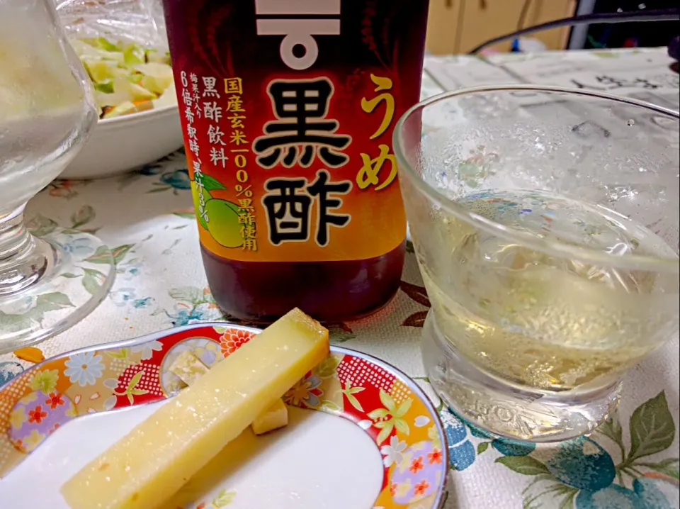 コンテチーズと飲む黒酢でマリアージュ!!  #コンテイベント #コンテチーズ #黒酢|sakumaさん