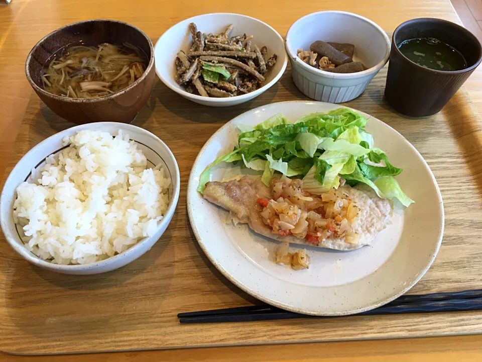 豚肉のビネガー風味定食|hirotomoさん