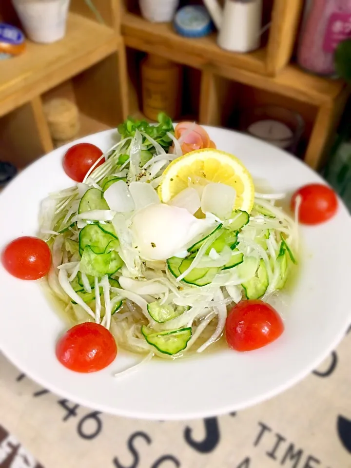 糸こんにゃくで イタリアン風冷やし麺♪|あずさん