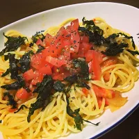 トマトとバジルの冷製パスタ🍝|だっちさん