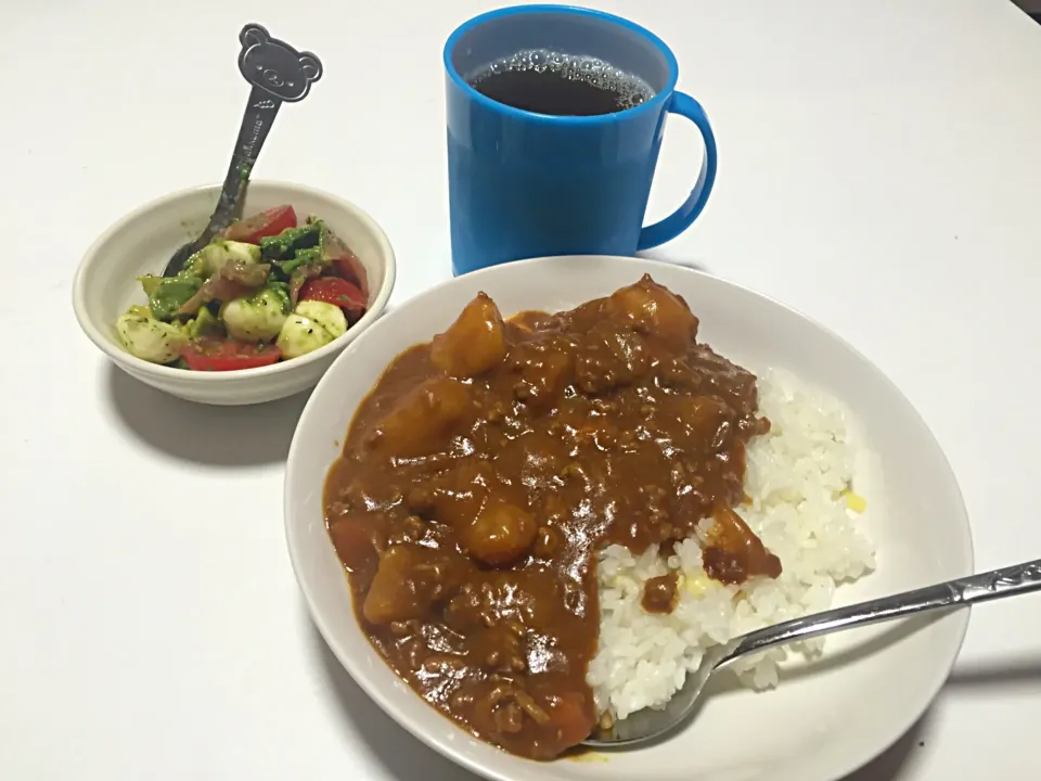 手作りカレーと手作りサラダ|※Akiさん