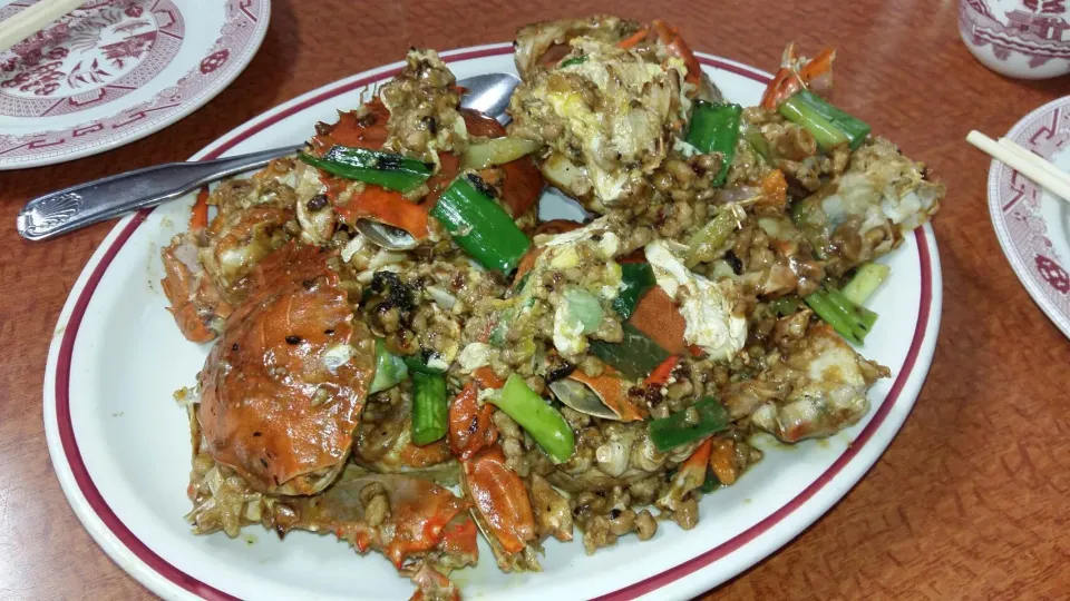 stirfried blue claw crab - Hop Kee Restaurant, Chinatown, NYC|steven z.y.さん