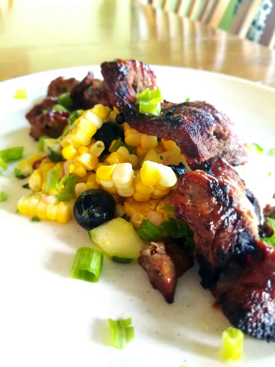 Bulgogi with corn and blueberry salad|Casey Murrellさん