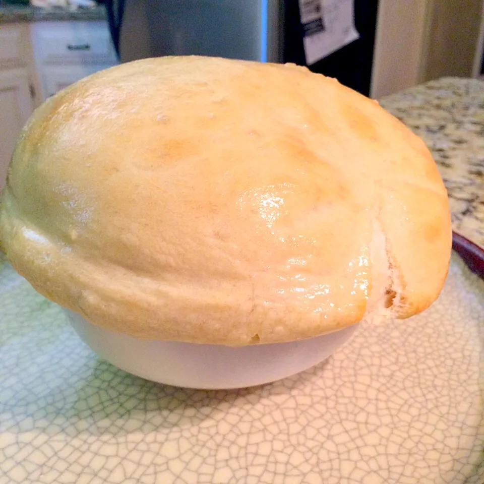 Snapdishの料理写真:Pizza pot pie. Turned out pretty good.|Nanaさん