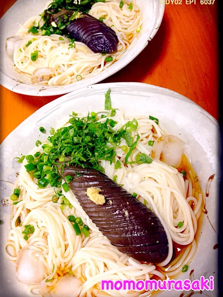 Snapdishの料理写真:咲きちゃんさんの料理 鰹薫る冷やし茄子🍆ぶっかけにしました〜💕|ももさん