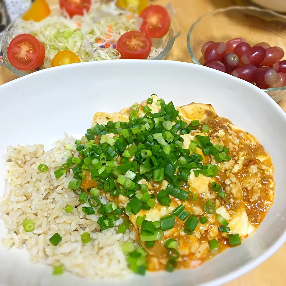 ネギ盛り麻婆豆腐|りんごっちさん