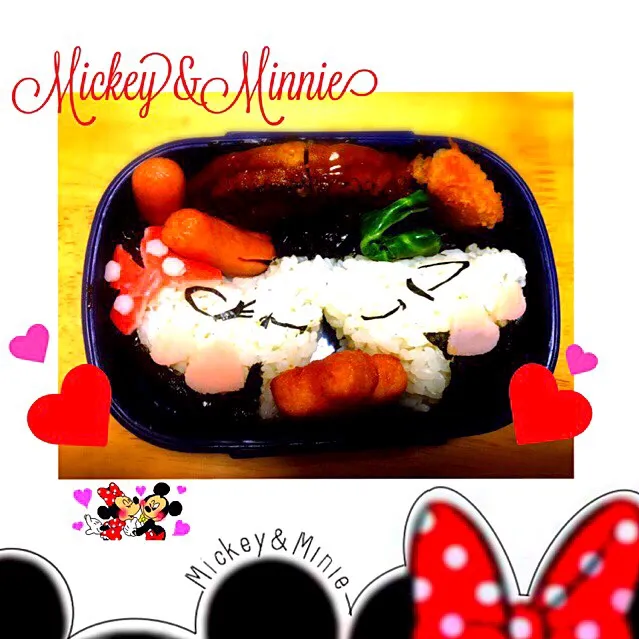 Mickey&Minnieキャラ弁🍓|Ruiさん