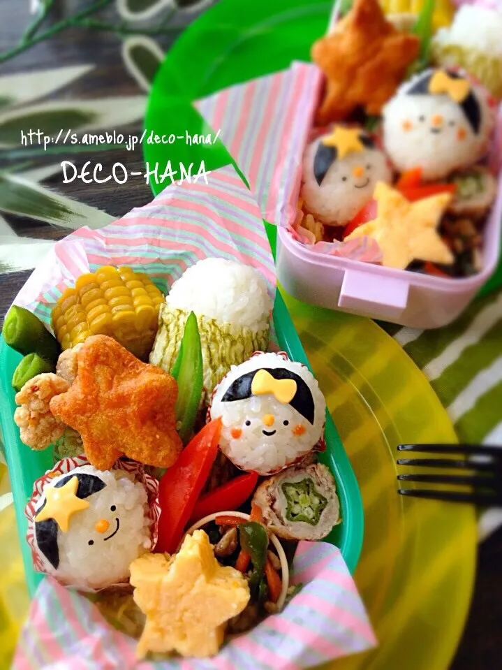 織姫と彦星のミニおにぎり弁当◡̈⃝♩|さとみ (satomi_foodart)さん