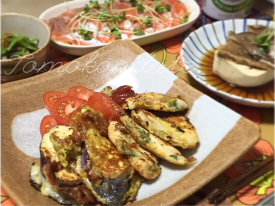 チキンと茄子のカレー風味ピカタ🍴♡|🇯🇵ともこちゃん。さん