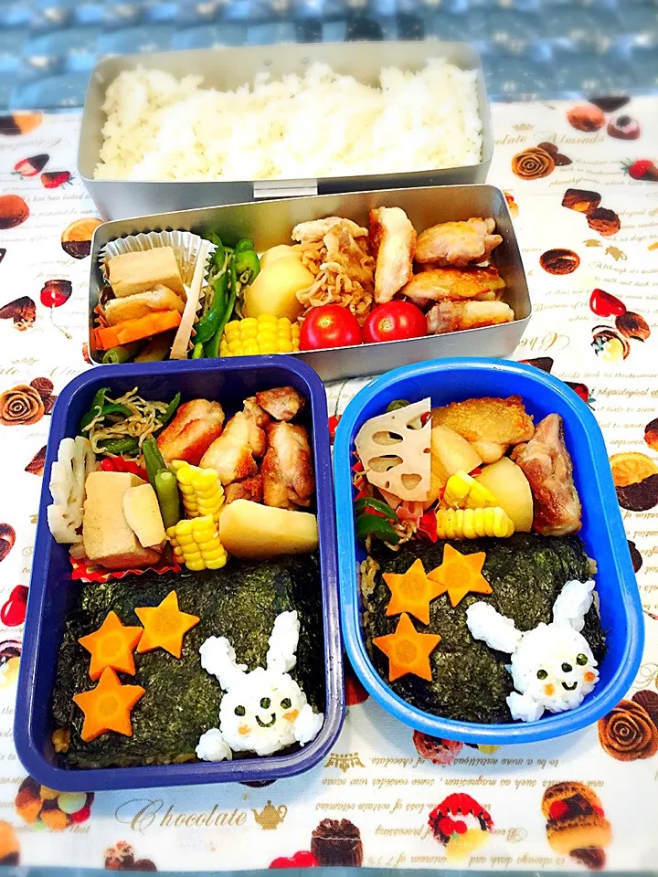 星を眺めるうさぎちゃんのお弁当☆|makoryuneさん