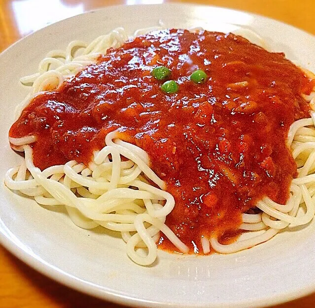 ソフト麺ミートソース 給食風|ガク魁‼︎男飯さん