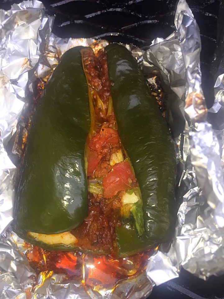 Stuffed chorizo poblano peppers 🔥|Tawanjaさん