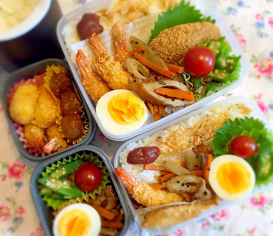 本日のお弁当🍤3人分。|anchanさん