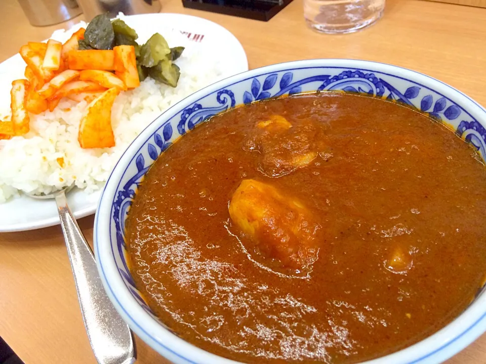 チキンカラヒ、ソース＆ライス大盛り🐔@DELHI 上野店|おかっぴーさん