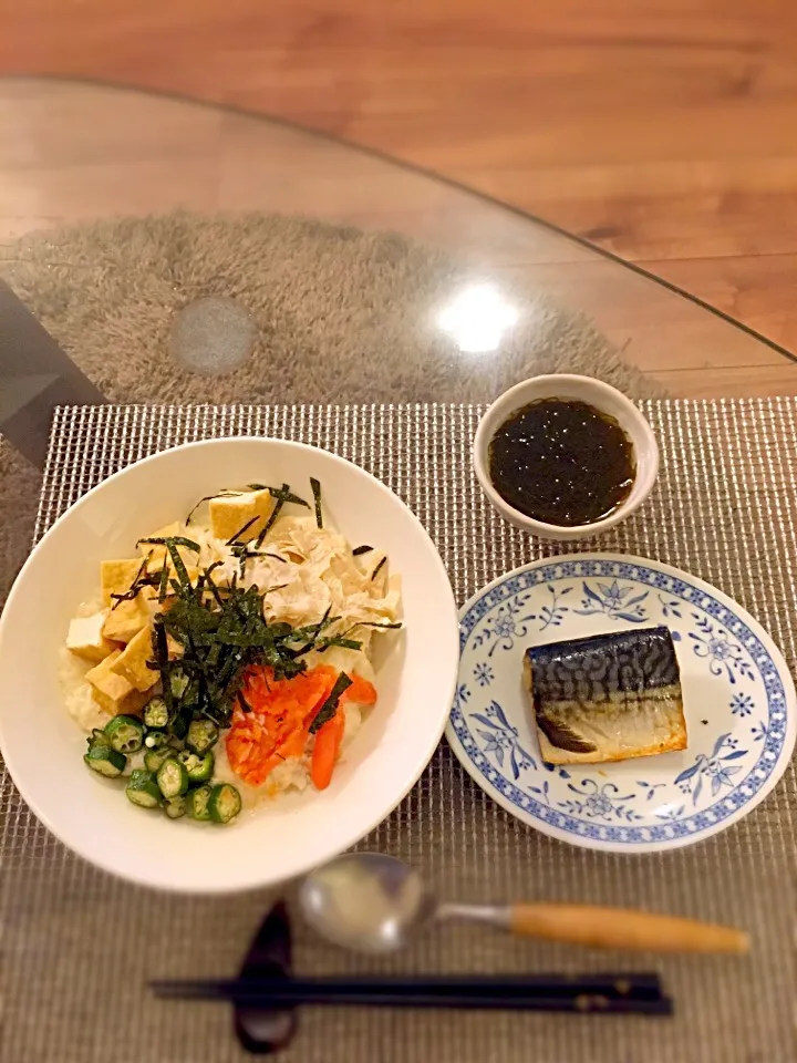 大和芋、明太湯葉とろろご飯|ガジュマルさん