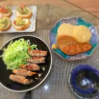 野菜肉巻きと煮物(^o^)|ガジュマルさん