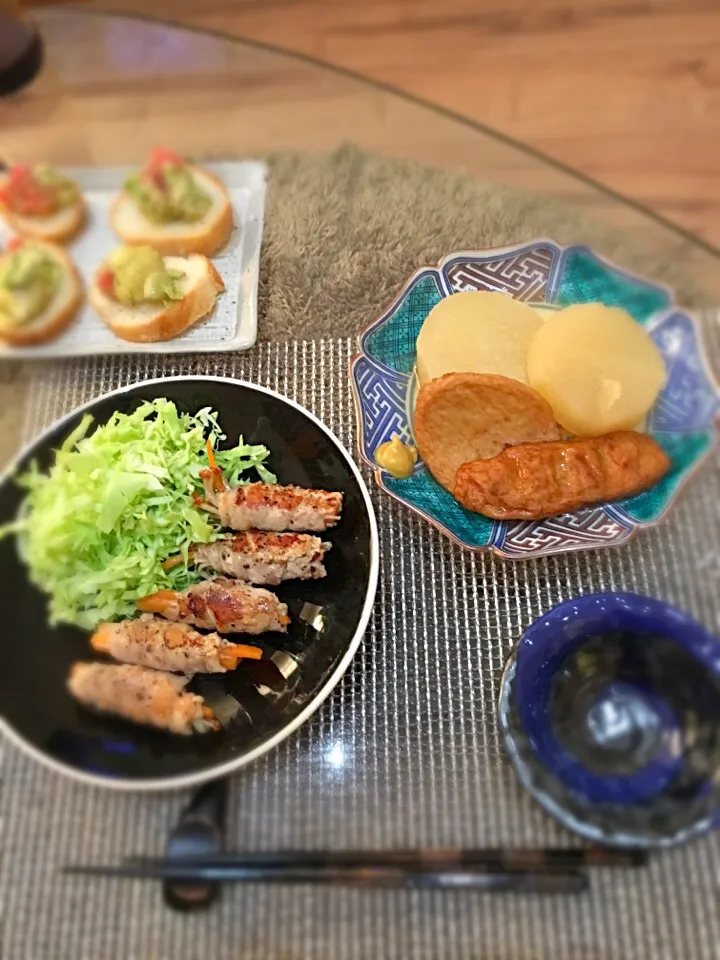 野菜肉巻きと煮物(^o^)|ガジュマルさん