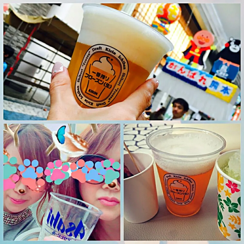 清水 七夕まつり✨🎵 生ビール🍺 北海道のアスパラ肉巻き😋ふわふわかき氷 抹茶ミルク～❤|yucaxxxさん