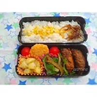 Snapdishの料理写真:2016.7.7  中学生男子弁当|＊jasmine＊さん