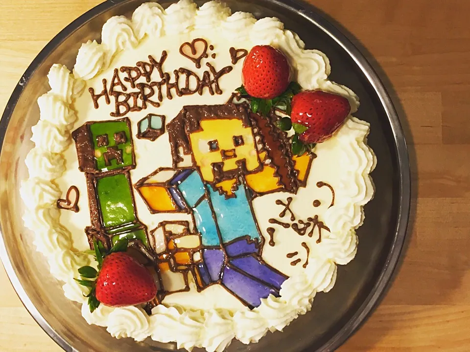 Snapdishの料理写真:10th birthday cake for my beloved son|Yuka Nakataさん