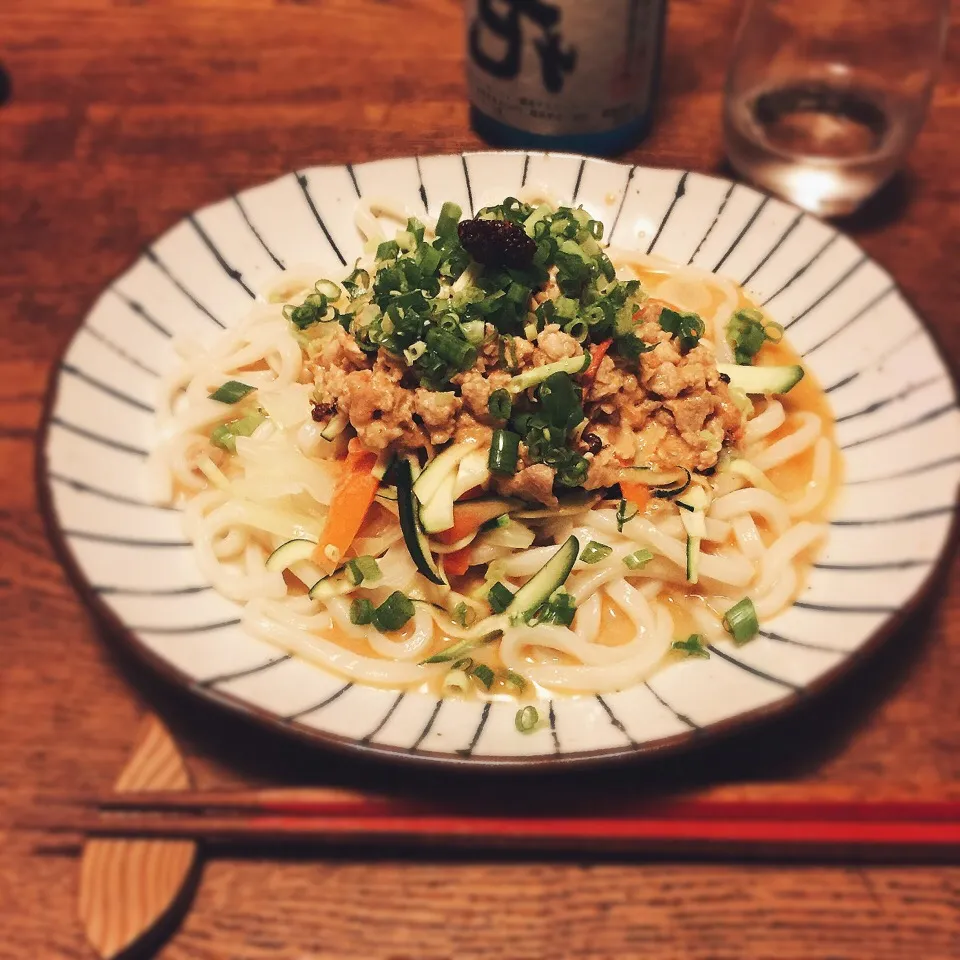 Snapdishの料理写真:坦々風冷やしうどん|TKさん