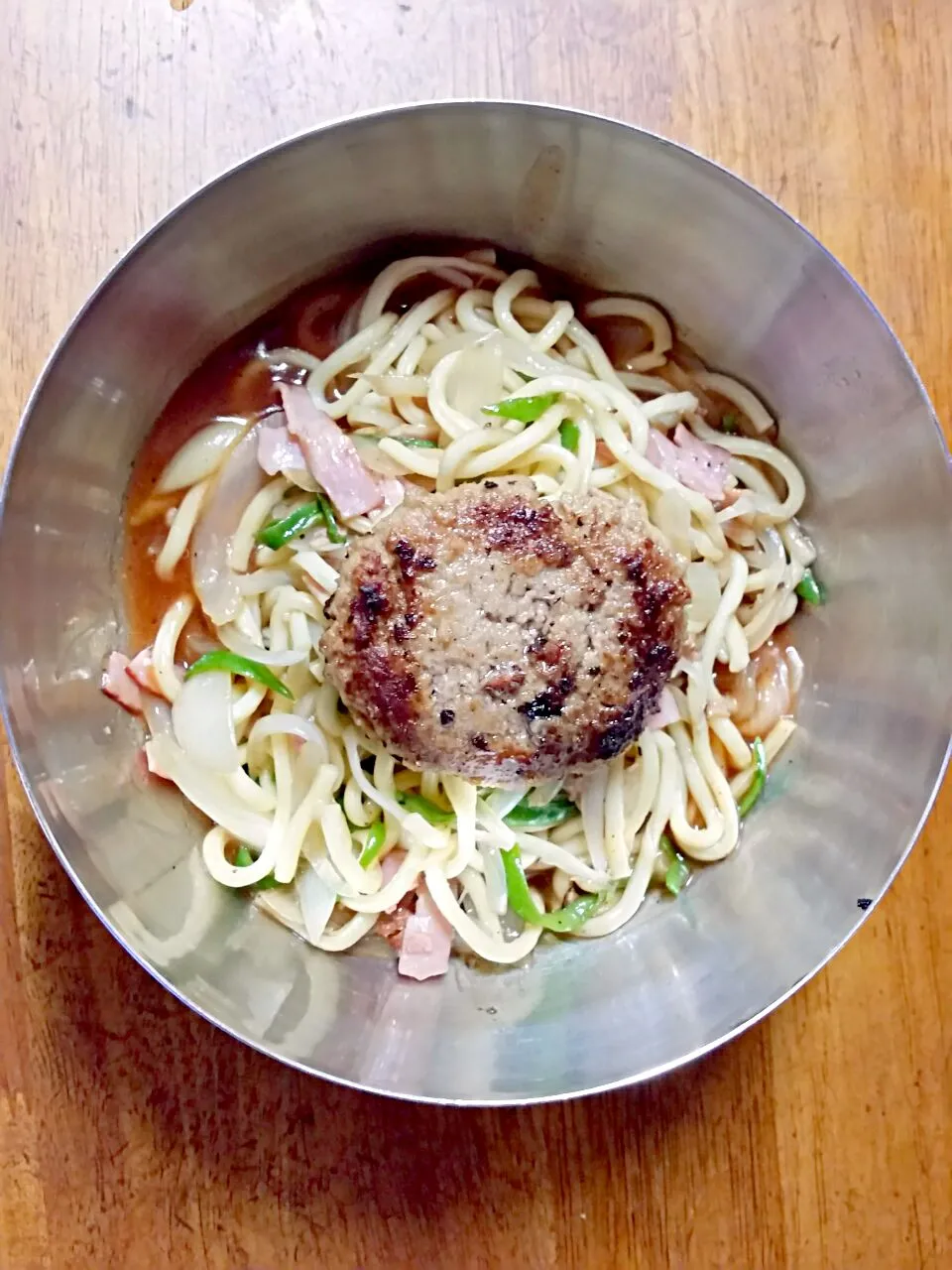 今日の昼食
あんかけスパゲティーonハンバーグ|Morito Kamiyaさん