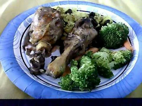 bake chicken with yellow rice black beans with  steam broccoli|Carolyn Sincere Marshallさん