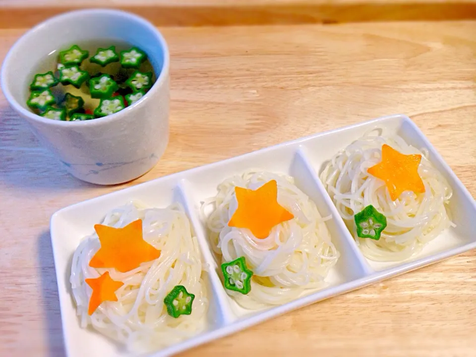 Snapdishの料理写真:七夕お素麺|みほちん ◡̈⃝さん