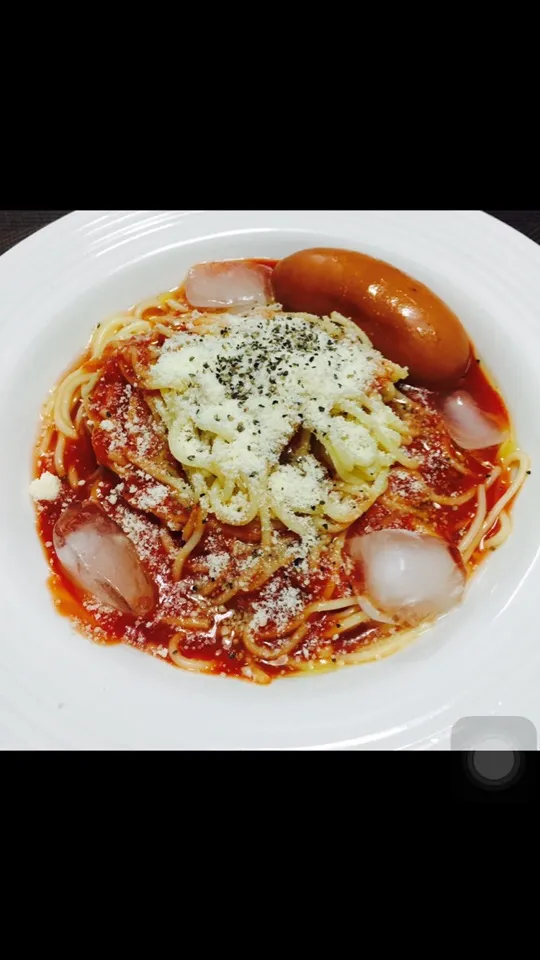 Snapdishの料理写真:3分でできるトマト冷製パスタ#紀文 のダイエット麺|futuregirlさん