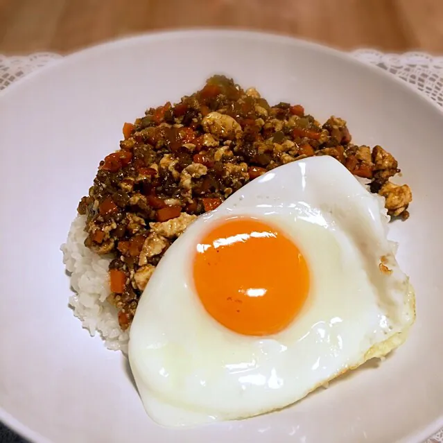 お豆腐入りドライカレー|くぅさん