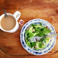 Salad & black tea with milk|sleepationさん