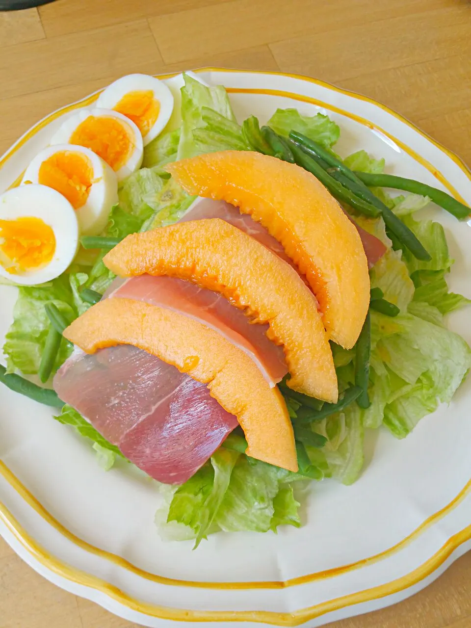 Salad with melon and ham|Cherryさん