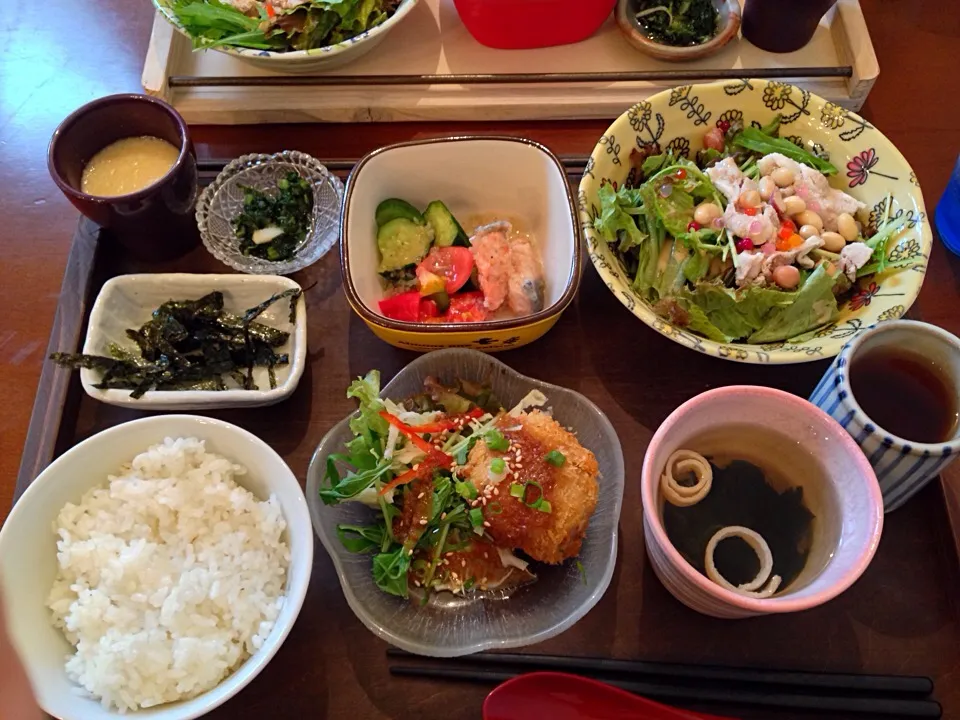 日替わり昼ごはん                                                           メンチカツの香味ソース|ちゃみこさん