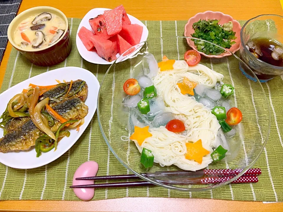 Snapdishの料理写真:7/7七夕晩ごはん|ゆーみんさん