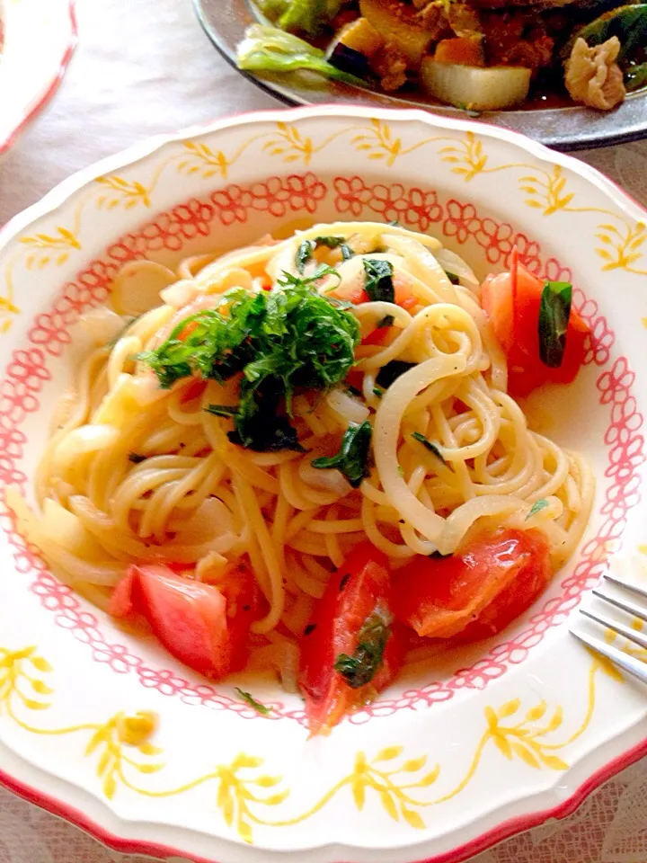 青じそトマトパスタ🍅🍝|SUN.yokotanさん