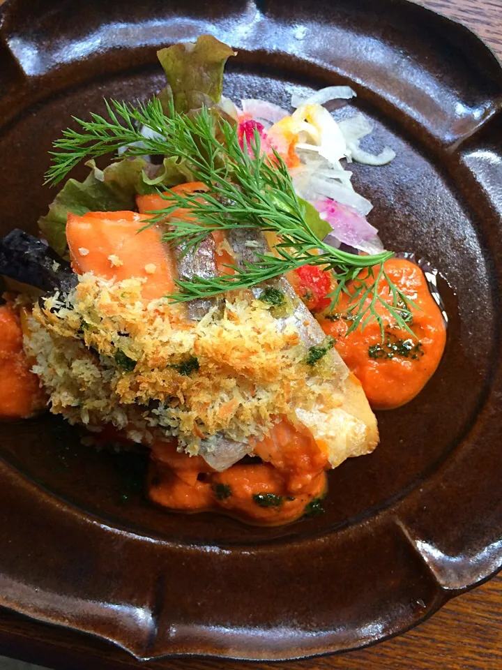 サーモン夏野菜包みパン粉焼き|Mami  Taniuchiさん