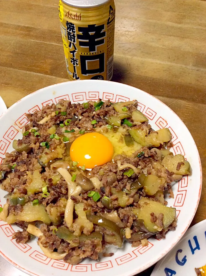 ナスとひき肉の味噌甘辛丼💖|Norio Fukudaさん