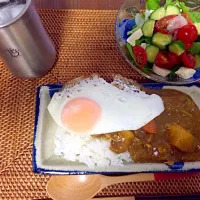 カレーライストロトロ目玉焼きのせ。|あきさん